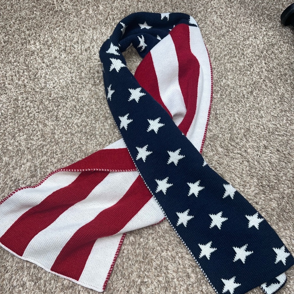Patriotic Stars and Stripes Scarf